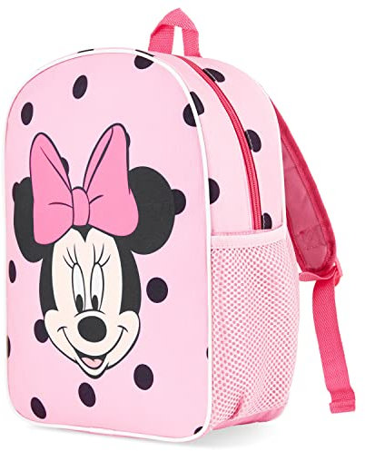 Disney Zainetto Bambina Stitch Frozen Minnie Zainetto Asilo Bambina Elementare Zaino Bambina per Scuola Materna Gita Viaggi Regalo Bambine Anna Elsa Stitch Gadget (Rosa Minnie)