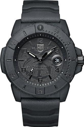 Luminox Reloj analógico de Cuarzo Suizo para Hombre con Correa de plástico XS.3601.BO.NSF, Negro, Sea