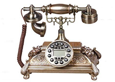 SUNMME Teléfono Antiguo inalámbrico Giratorio, teléfono Fijo para el hogar, teléfono Retro, teléfono inalámbrico Vintage Giratorio Creativo para decoración del hogar