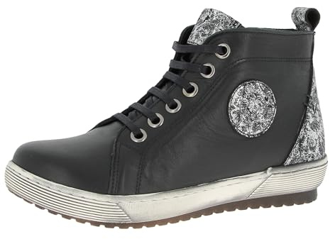 Andrea Conti dam High Top sneakers, svart, 40 EU, svart, 40 EU