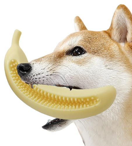 Kauspielzeug für Welpen, Spielzeug zum Zahnen für Welpen, Kauspielzeug für Welpen in Bananenform, Hundezahnreinigungsspielzeug, Puzzle-Beißspielzeug für das Spielen im Innen- und Außenbereich im Garte