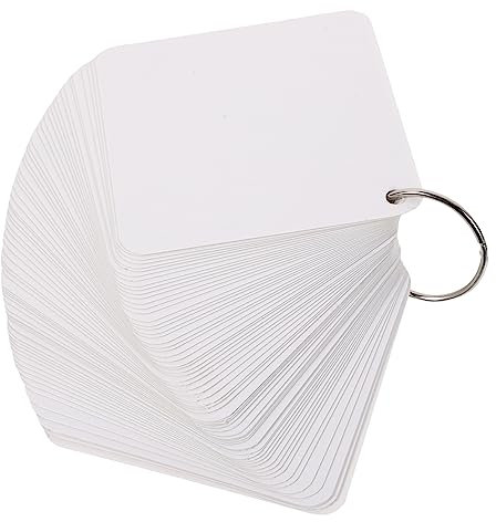 NUOBESTY 1satz Vorpunzierte Karteikarten Mit Ringen Leere Lernkarten Für Erwachsene Studieren Und Notizen Ringen