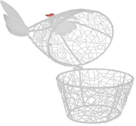 MAGICLULU Creative Metal Wire Egg Basket Hen Style Kitchen Storage Basket Large Capacity Desktop Organizer for Eggs Suitable for Vegetables Fruits
