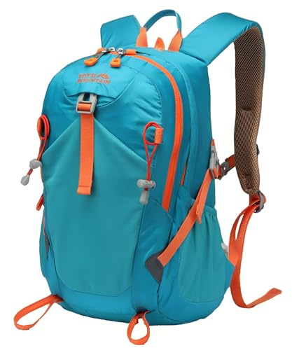 POWER KING Hiking Backpack 20L Foldable Travel Rucksack for Women Men Small Lightweight Packable Outdoor Daypack for Student, Fit for 14 inch Laptop (20L_Lake Blue)