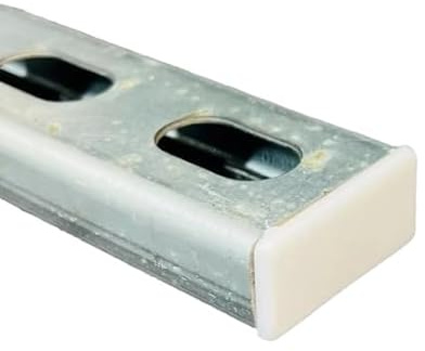 Low Profile Plastic Safety End Caps for Unistrut Channel Short White (13/16 x 1-5/8) (100)