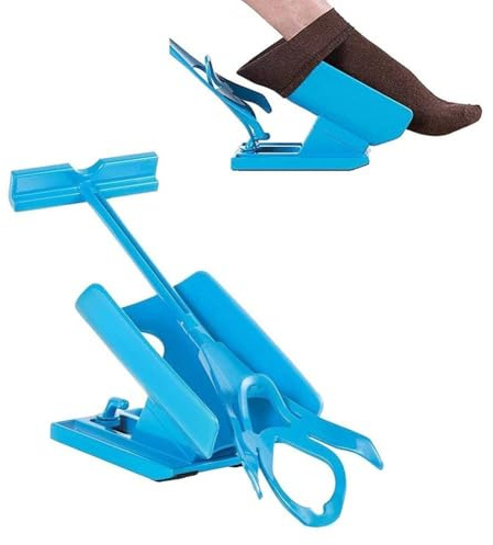 Anziehhilfe für Socken und Socken zum Anziehen, flexibel und einfach zu bedienen, Gerät für Behinderte, keine Schmerzen, kein Bücken