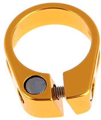 ZiYouao Sattelklemme 34,9 mm Aluminiumlegierung Quick Release-Platzpfosten MTB Fahrrad Fahrrad Radfahren Sattelsitz Postklemme Sattelklemme(Gold)