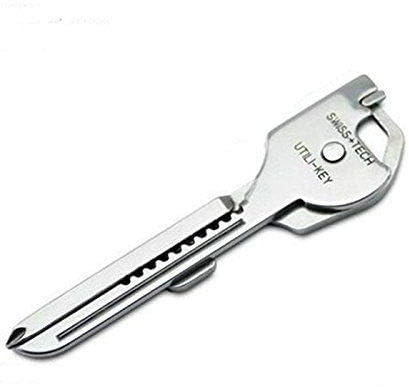 CABLEPELADO Llavero Multifunción 6 en 1 | Acero Inoxidable Multiuso | Destornillador, Abrebotellas, Cortador de Cable | Senderismo y Camping