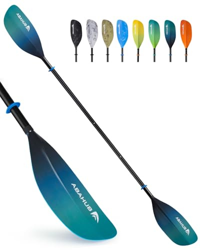 Abahub Kajak Paddel, verstellbar 210-230/230-250 cm, 3-teilig, Doppelpaddel