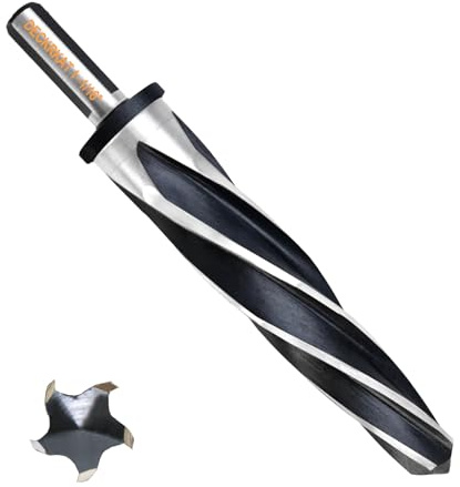 1-1/16 Reamer Drill Bit for Metal, M2 HSS Taper Reamer for Steel, Alloy, Wood, Plastic to Align, Enlarge Holes – 5-Spiral Flutes,1/2Non-Slip Shank, 27mm Car Reamer, Bridge Construction Reamer.