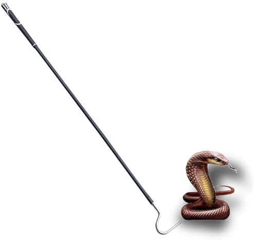 SYFRLLC High-Carbon Snake Hook Reptile Stick Tongs Grabber Pick-up Handling Tools for Catching Controlling or Moving Snakes, 49in