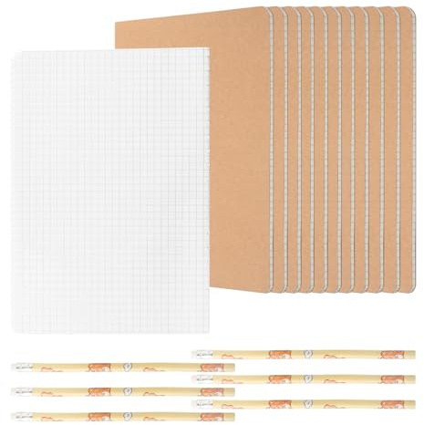 ZMDMAH 6pcs Notizbuch A5 Blanko, 36 Blatt Notizbuch A5 Liniert Sehr stark, Field Notes, A5 Notizbuchs Klein Blöcke & Hefte mit 6 Bleistiften-Enthält 36 Blatt/72 Seiten