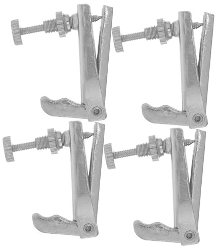 ERINGOGO Feinstimmer und Professioneller 3/4-4/4 4 Stück für Violine aus Zinklegierung mit Stabiler Saitenvibration Silber