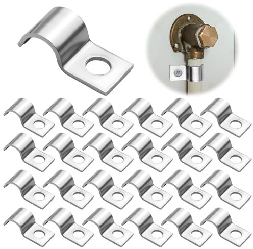 25 Pezzi Collari per Tubi Tubazioni da 10 mm in Acciaio Inossidabile V2A, Morsetti per Fissaggio Cavi e Tubazioni Ø 9-10 mm, Supporti Durevoli e Facili da Installare