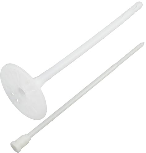 AERZETIX - Set di 25 tasselli per isolamento a battuta Ø8x175mm + 25 chiodi 180mm - in nylon - fissaggio per pannelli termici polistirene estruso espanso lana di roccia