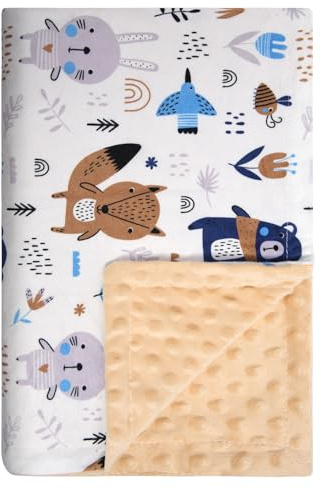 HAGOT 100x75 cm Babydecke, Baby Decke Neugeborenen, Kuscheldecke Geschenk, für Junge Mädchen, für Krabbeldecke Kinderbett Kinderwagen Baby Bettwäsche