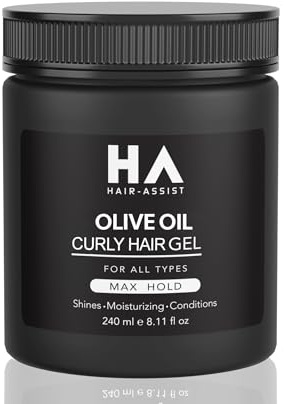 Hair-Assist Locken Gel Haargel Damen und Herren 240 ml - Lockengel Naturlocken - Curl Gel für Curly Hair Looks von Friseuren entwickelt