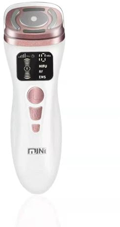 Mini dispositivo di bellezza ad ultrasuoni RF HIFU con tecnologia di massaggio facciale EMS, utilizzato per ringiovanire la pelle antirughe, sollevare, rassodare ed eliminare