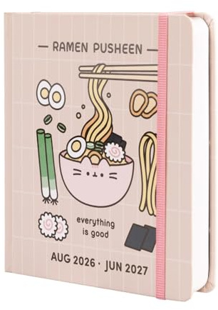Grupo Erik Diario Scuola 2026 2027 Pusheen - Agenda Giornaliera 2026 2027 per Scuola Medie e Superiore, 11 Mesi | Diario Scolastico con Copertina Rigida, Stickers e Tasca Interna (14 x 16 cm)