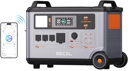PowerMax 6000 Solargenerator 6000W (9000W Peak), 3600Wh LiFePO4 Powerstation, 2200W Schnellladung, 5ms USV, 14 Ausgänge, APP-Steuerung, 3500+ Zyklen, für Zuhause, Notfall, Stromausfall