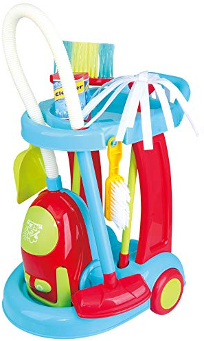 Play My Cleaning Trolley with Vacuum Cleaner Toy 7 Pc Home Products for Kids Pretend Set for Kids Age 3 years & Up