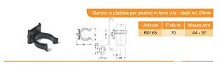 Pz20 Ganci Nylon a Clip Universali per Zoccolo Mobili Cucine