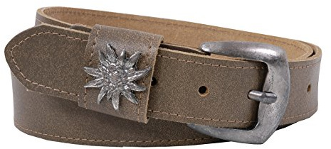 Moschen-Bayern Trachtengürtel Herren Lederhose Wappen Lederhosengürtel Edelweiß Braun Schwarz