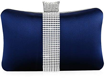 NICOLE&DORIS Damen Handtaschen Clutch Designer Umhängetasche Kleine Glitter Schultertasche für Hochzeit Freizeit Party Blau