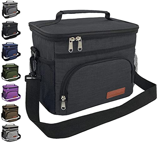 Bolsa de almuerzo aislada para mujeres/hombres - reutilizable escolar/oficina/picnic/senderismo/fiambrera de playa - Bolsa de transporte de enfriador de Coca-Cola 12 a prueba de fugas con correa