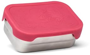 ergobag Edelstahl Brotdose Prinzessin - Pink | Mit Trennfach und Snack-Box, spülmaschinenfest für eine praktische Aufbewahrung und einfache Reinigung