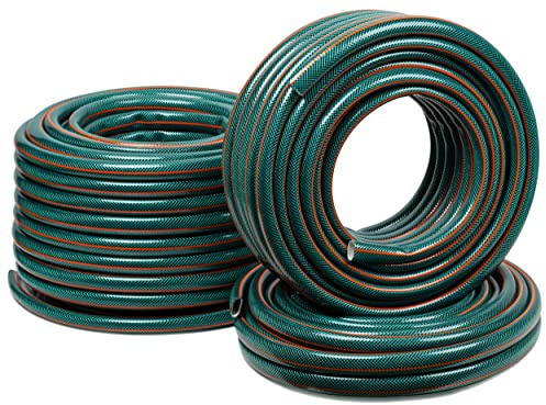 STRÜBER Gartenschlauch 4-lagig, 3/4 Zoll, 20 m Länge | Bewässerungsschlauch, Kreuzgewebe, UV-beständig, PVC flexibel