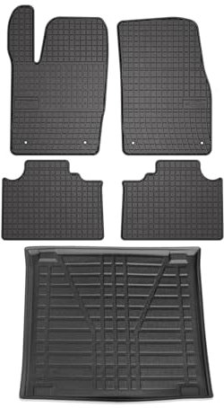 OMAC Fußmatten & Kofferraumwanne Set kompatibel mit Jeep Grand Cherokee 2010-2024 Gummi 5X