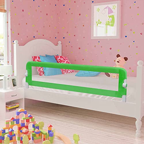 Yongdu Kleinkind-Bettschutzgitter, Rausfallschutz Bett, Bettgitter Rausfallschutz, Rausfallschutz Kinderbett, Bettumrandung Babybett, 2 STK. Grün 150x42 cm