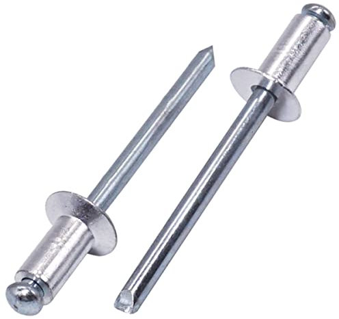 SKIR'CO (50 pcs) Countersunk Aluminium Blind Rivets 4.8 x 10 mm, Steel Mandrel, Pop Rivets