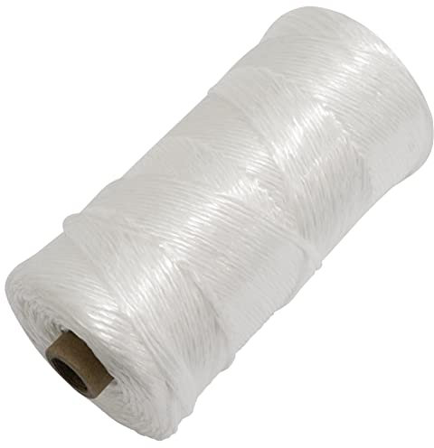 AERZETIX - C65327 - Cuerda/Cordel de Embalaje Manual 450 m Ø2.5mm - en Polipropileno - Obras construcción casa jardinería albañilería ladrillo Bloques de hormigón cordón Rollo - Color Blanco