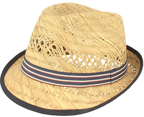 Breiter Kinder Strohhut Sommerhut Sonnenhut 100% Stroh Leicht