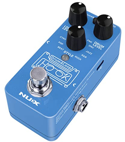 NUX NDL-3 HOOK Drum & Loop Mini Looper Pedal, 6 minutes recording, unlimited overdubs, 1/8” phones out for silent practice