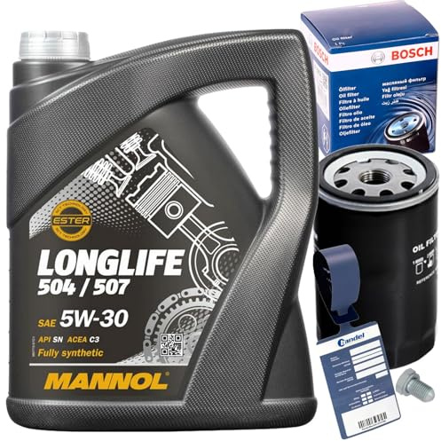 0451103314 Ölfilter | 0451103314,(OC264)+220125S+MN1801+Mn Longlife 5W30 für A3 A4 Altea Leon Golf 4 5 Polo
