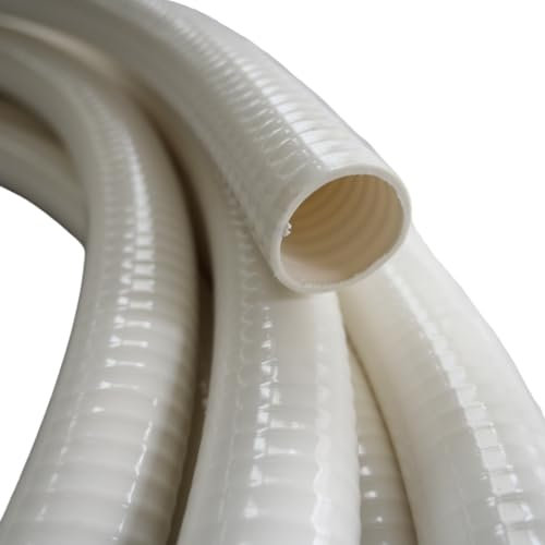 (15 Meter) 1,5 Teichschlauch Spiralschlauch Pumpenschlauch Druckschlauch für Pools Whirlpools Teiche chlorbeständig Rollenware