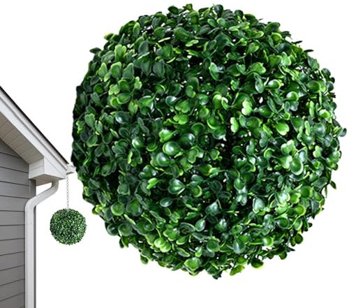 Grasbälle | Künstliche Formschnittbälle | Künstliche Buchsbaumkugeln, Grüne Runde Kugeln | Hängende Formschnittbälle | Kunstrasen-Kuppelball Für Hochzeit, Hinterhof, Balkon, Gartendekoration