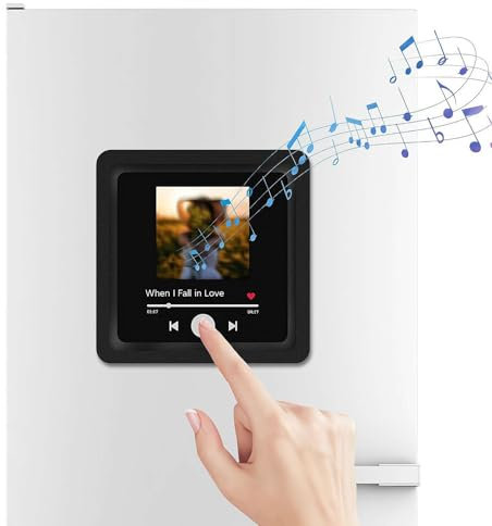 DIY Customized Fridge Sticker with Photo, Custom Album Fridge Magnet with Built-in Music Code Player, Personalized Home Decoration