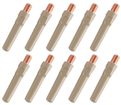 VOANZO Leitfähige Schweißspitzen mit Beschichtung Zubehör für Schweißbrenner Schweißbrennerspitzen mit Antihaftbeschichtung Zubehör für Schweißbrenner Schweißdüsen 45 x 0,8 mm