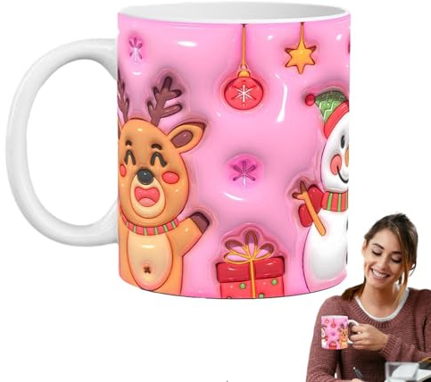 Weihnachtstassen Großpackung – Keramik-Kaffeetassen für Urlaub, -Weihnachtstassen – Weihnachtstassen, Weihnachtsmann-Tassen für heißen Kaffee, kalten Tee, Freunde, Familie