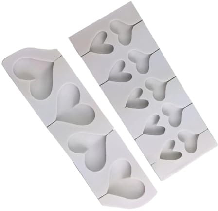 PRETYZOOM Lot de 2 Moules à Pâtisserie en Silicone en Forme de Cœur pour Sucettes Au Chocolat Gâteaux Bonbons pour Garçons Et Filles Adultes Passe Au Four à -