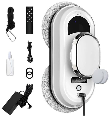 Window Cleaner Robot, 5600Pa Large Suction Smart Glass Cleaner for Home and Office - Automatic Window Vacuum Cleaner with 35ml Water Tank