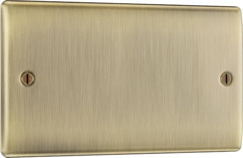 BG NAB95 Nexus Metal | Antique Brass | 2 Gang Single Blank Plate