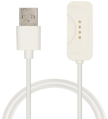 kwmobile USB Kabel Charger kompatibel mit OnePlus Watch 2 / Watch 3 Ladekabel - Smart Watch Ersatzkabel - Fitnesstracker Aufladekabel in Weiß matt