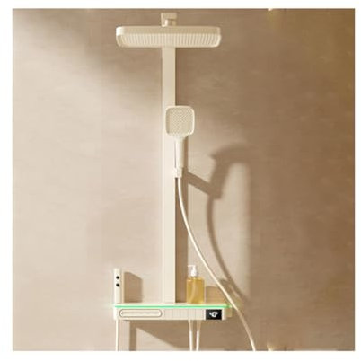Shower Panel Tower with 3 Functions Handheld Shower Bidet,Wall Mount tatic Shower System,Digital Display Rainfall Shower Head with Tub Filler