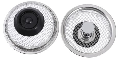 Angoily 2 pièces Filtre Évier Inoxydable Crépine Bouchon Panier Filtre Maillage Fin pour Évier Cuisine Corrosion Facile à Installer et Nettoyer