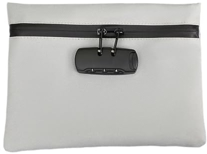 Petit Sac Avec Serrure, Petit Sac De Stockage De Mot De Passe Avec Fermeture Éclair - Oxford | Pochettes Antivol Étanches Pour Argent Clé Bijoux Voyage Camping Plage École 24,5x16cm